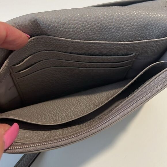 Michael Kors Taupe Pebbled Leather Detachable Adjustable Strap Crossbody - Picture 11 of 16